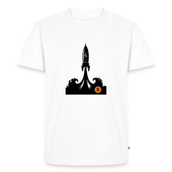 Bitcoin Trading Crypto Stocks - Men's Premium Organic T-Shirt - white - Front - Nico (187cm)
