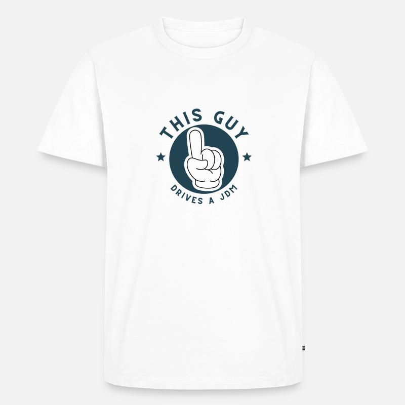 This Guy drives a JDM - Männer Premium Bio T-Shirt - Weiß