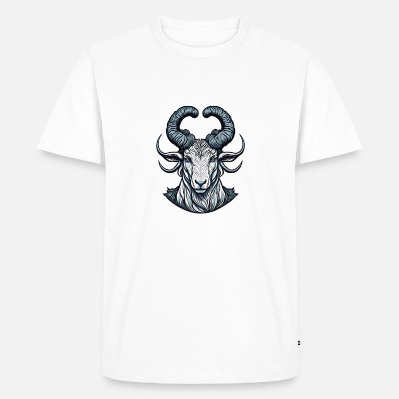 Aries - Widder - Männer Premium Bio T-Shirt - Weiß