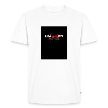 Lettrage illimité, moderne - T-shirt Premium bio Homme - blanc - Devant - Nico (187cm)