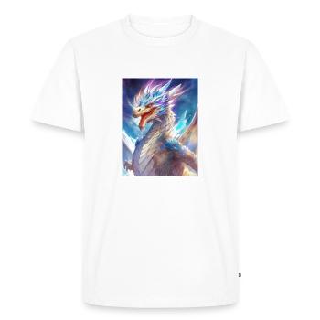 Zephyr le Dragon Céleste du Vent - T-shirt Premium bio Homme - blanc - Devant - Nico (187cm)