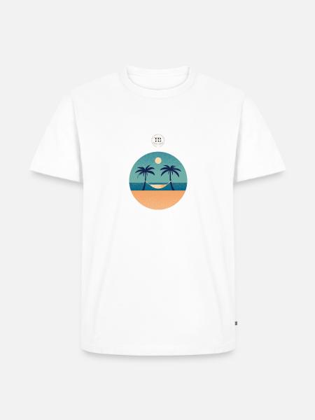 Beach Sun Relax - Männer Premium Bio T-Shirt - Weiß