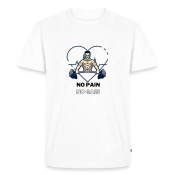 On n’a rien sans rien - T-shirt Premium bio Homme - blanc - Devant - Nico (187cm)