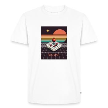 Gaming Retro Design - Jouez! - T-shirt Premium bio Homme - blanc - Devant - Nico (187cm)