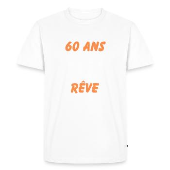 60 ans et toujours un corps de rêve - T-shirt Premium bio Homme - blanc - Devant - Nico (187cm)