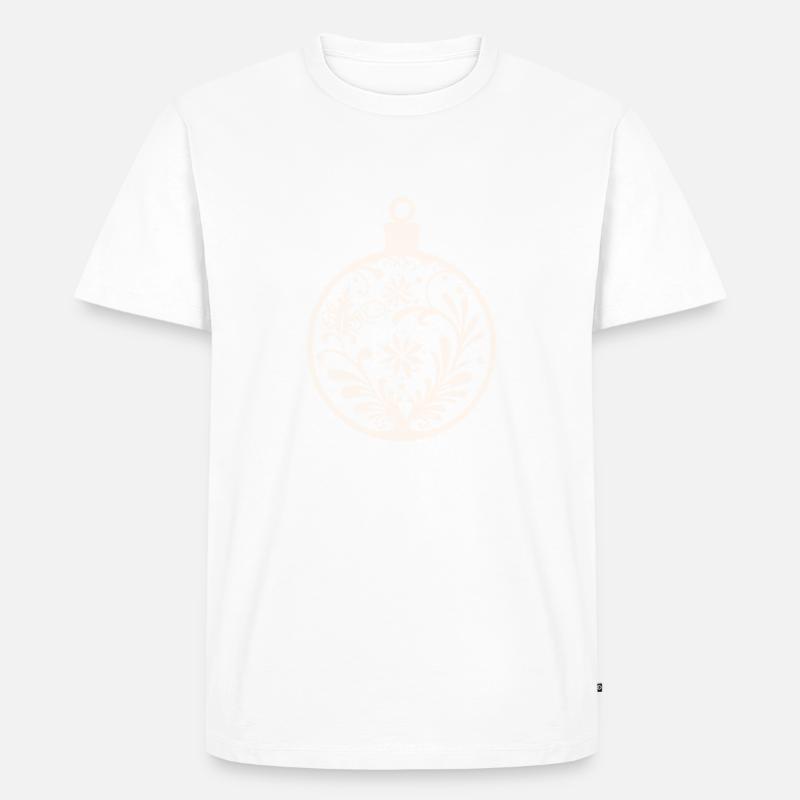 Weihnachtskugel Deko - Männer Premium Bio T-Shirt - Weiß