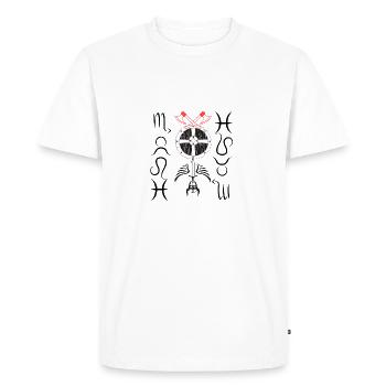 Vicki - T-shirt Premium bio Homme - blanc - Devant - Nico (187cm)