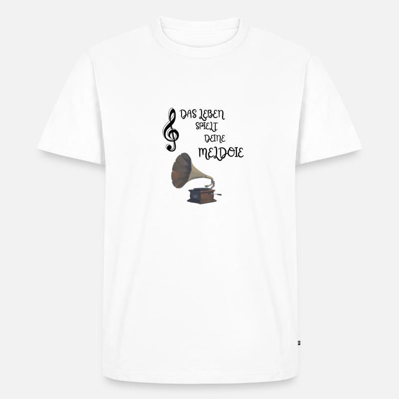 DAS LEBEN - Männer Premium Bio T-Shirt - Weiß