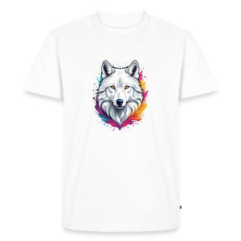 Arctic Wolf - Men's Premium Organic T-Shirt - white - Front - Nico (187cm)