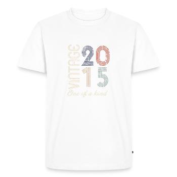 9th Anniversary 2015 - Vintage Retro Gift Idea - Men's Premium Organic T-Shirt - white - Front - Nico (187cm)