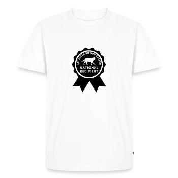 Cat Distribution System Rosette - Men's Premium Organic T-Shirt - white - Front - Nico (187cm)