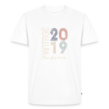 5th Anniversary 2019 - Vintage Retro Gift Idea - Men's Premium Organic T-Shirt - white - Front - Nico (187cm)