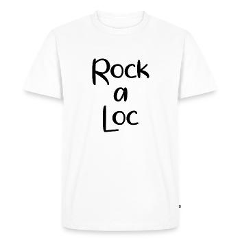 ROCK A LOC - Men's Premium Organic T-Shirt - white - Front - Nico (187cm)