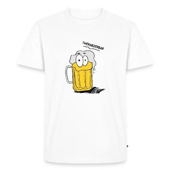 Funny Beer Picture Therabar - Men's Premium Organic T-Shirt - white - Front - Nico (187cm)