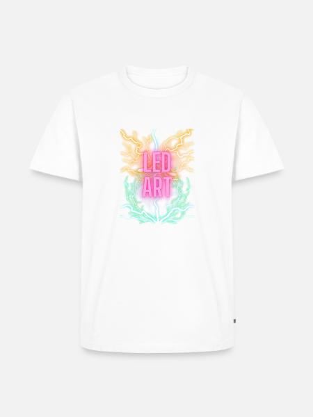 LED ART - Männer Premium Bio T-Shirt - Weiß