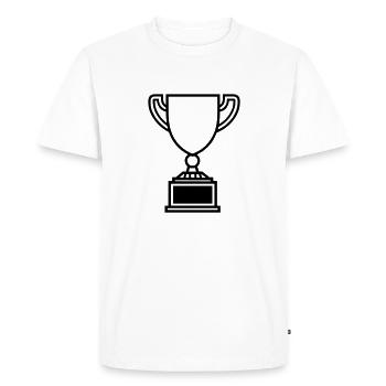 trophy - Men's Premium Organic T-Shirt - white - Front - Nico (187cm)