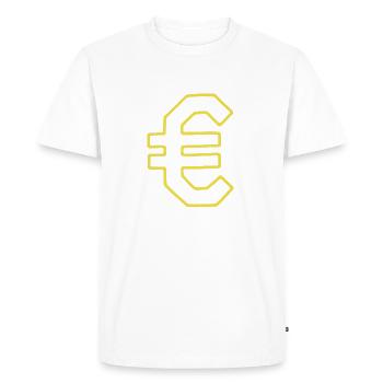 Euro - Men's Premium Organic T-Shirt - white - Front - Nico (187cm)