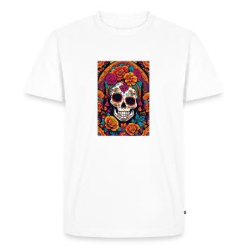 Crâne de sucre TShirt - T-shirt Premium bio Homme - blanc - Devant - Nico (187cm)