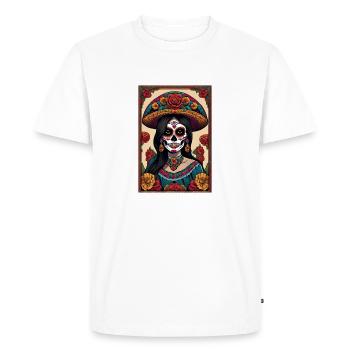 Thé Santa Muerte - T-shirt Premium bio Homme - blanc - Devant - Nico (187cm)