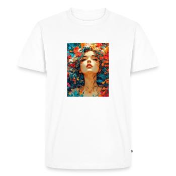 Composition automnale - T-shirt Premium bio Homme - blanc - Devant - Nico (187cm)