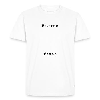 Front d’Eiserne - Drei Pfeile - T-shirt Premium bio Homme - blanc - Devant - Nico (187cm)