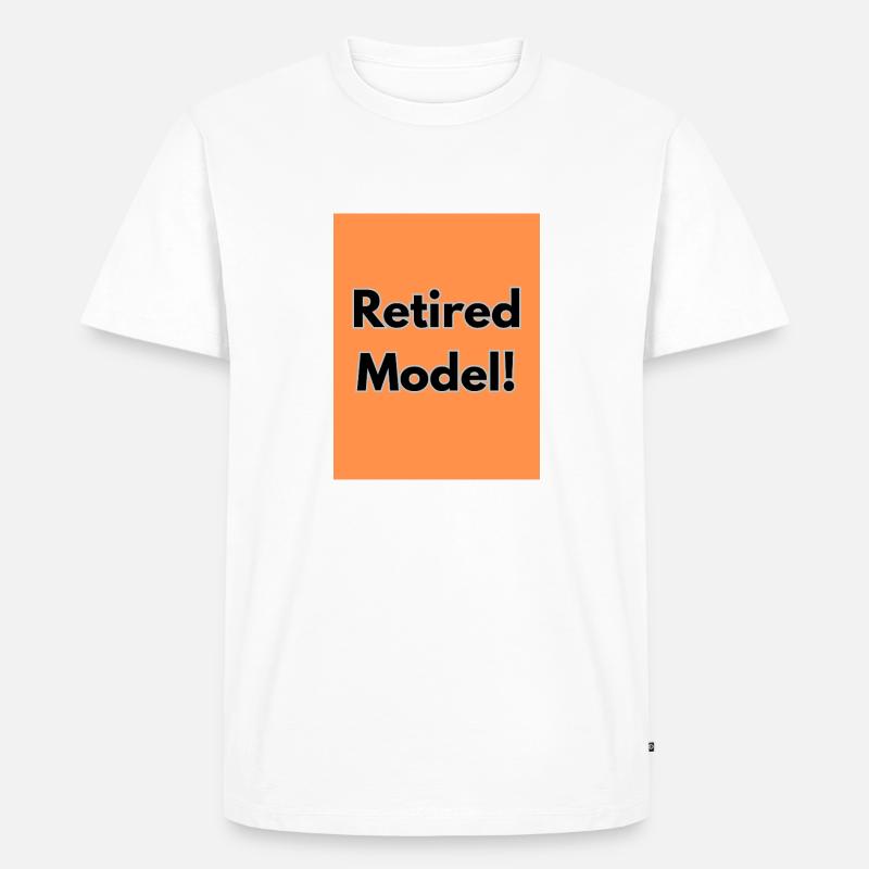 Retired Model - Männer Premium Bio T-Shirt - Weiß