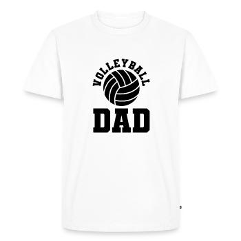 Papa volleyeur - T-shirt Premium bio Homme - blanc - Devant - Nico (187cm)