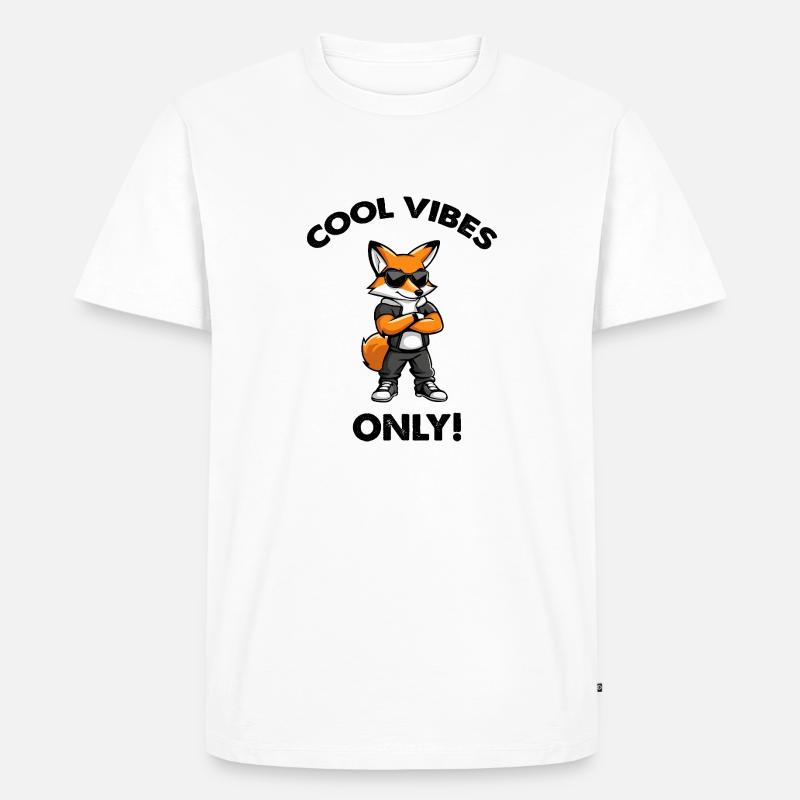 fuchs cool vibes - Männer Premium Bio T-Shirt - Weiß