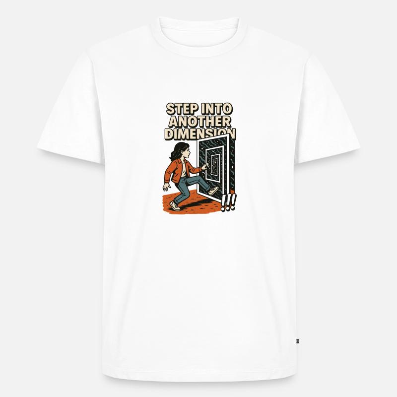 Step into another Dimension - Männer Premium Bio T-Shirt - Weiß