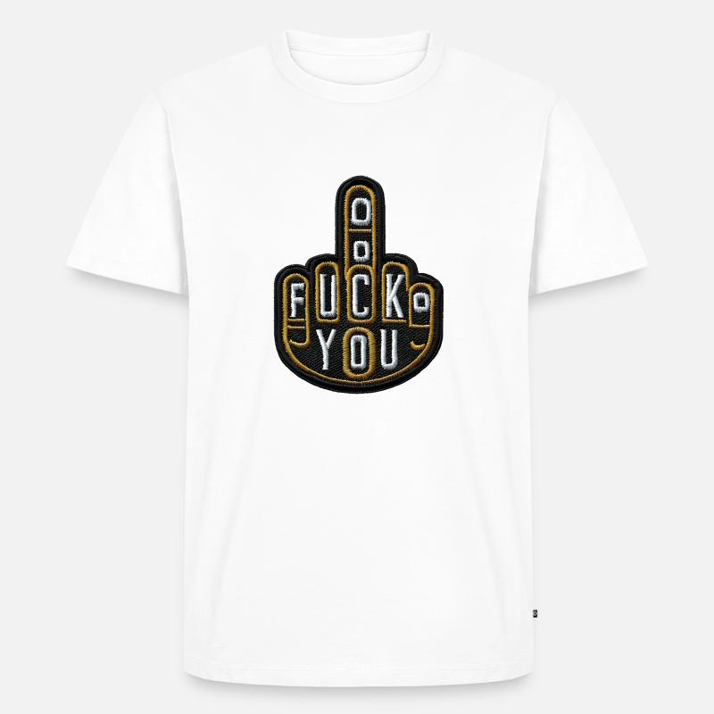 Fick dich - Männer Premium Bio T-Shirt - Weiß