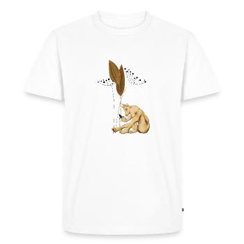 Seedbound Centaur with Dried Pods - Men's Premium Organic T-Shirt - white - Front - Nico (187cm)