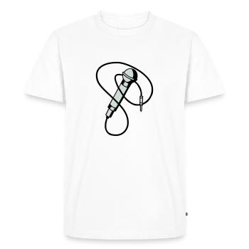 microphone - Men's Premium Organic T-Shirt - white - Front - Nico (187cm)