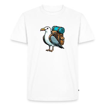 Sac à dos Hiker Mountaineer North Sea Seagull Randonnée - T-shirt Premium bio Homme - blanc - Devant - Nico (187cm)