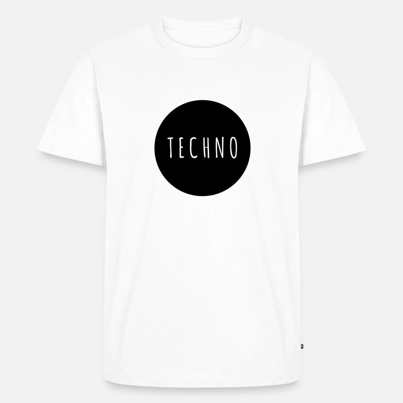 TECHNO - Men's Premium Organic T-Shirt - white