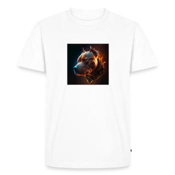 Pitbull Collection #03 - T-shirt Premium bio Homme - blanc - Devant - Nico (187cm)