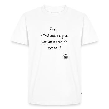 Kaameløtt - Réplique Culte - Léodagan - Humour - T-shirt Premium bio Homme - blanc - Devant - Nico (187cm)
