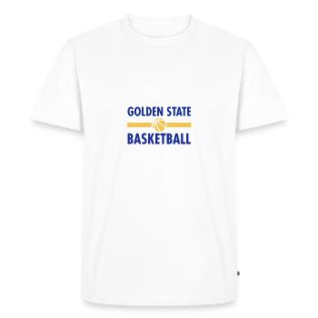 Maillot de sport cadeau de basket-ball Golden State - T-shirt Premium bio Homme - blanc - Devant - Nico (187cm)
