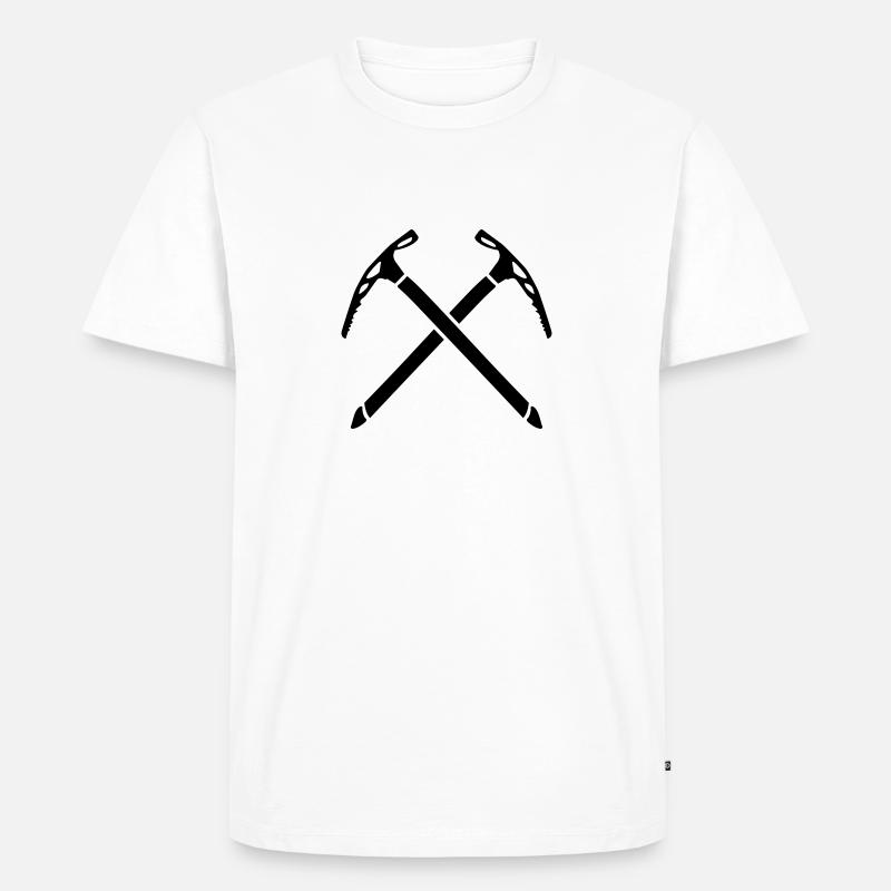 Bergsteiger - Männer Premium Bio T-Shirt - Weiß
