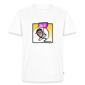 Winner No:1 - Men's Premium Organic T-Shirt - white - Front - Nico (187cm)