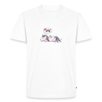 Dreaming unicorn - Men's Premium Organic T-Shirt - white - Front - Nico (187cm)