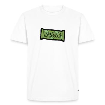 Chocolat F.U.BAR FUBAR Candybar - T-shirt Premium bio Homme - blanc - Devant - Nico (187cm)