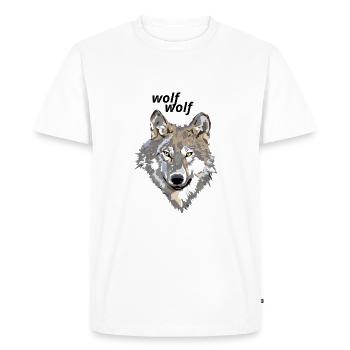 Loup - T-shirt Premium bio Homme - blanc - Devant - Nico (187cm)