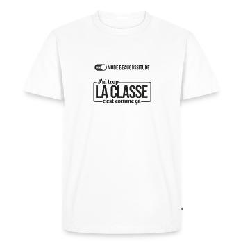 j'ai trop la classe c'est comme ca mode beaugoss.. - T-shirt Premium bio Homme - blanc - Devant - Nico (187cm)