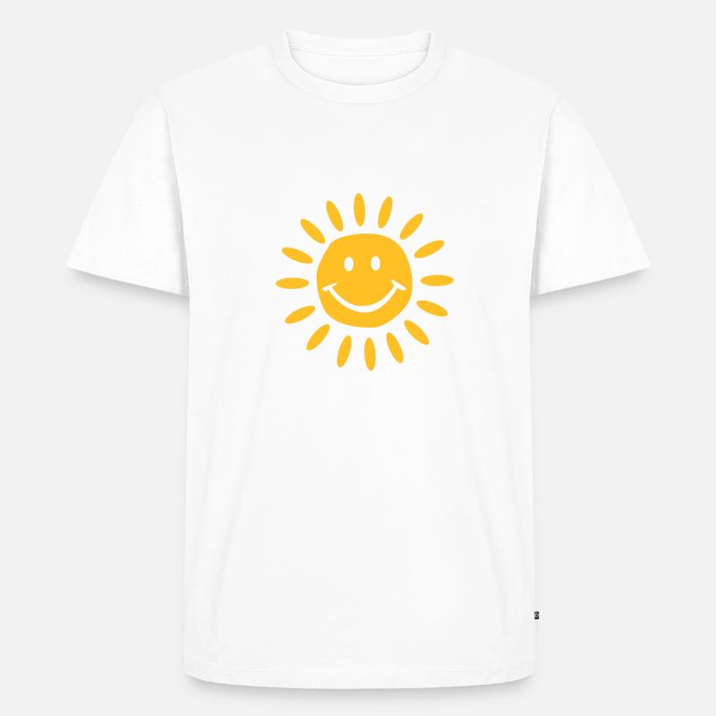 Sonne - Männer Premium Bio T-Shirt - Weiß