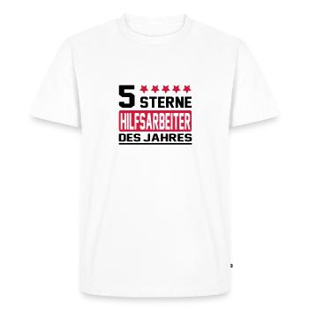 ouvrier - T-shirt Premium bio Homme - blanc - Devant - Nico (187cm)