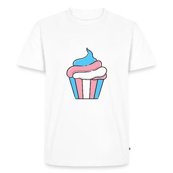 Trans Pride Cupcake - Men's Premium Organic T-Shirt - white - Front - Nico (187cm)