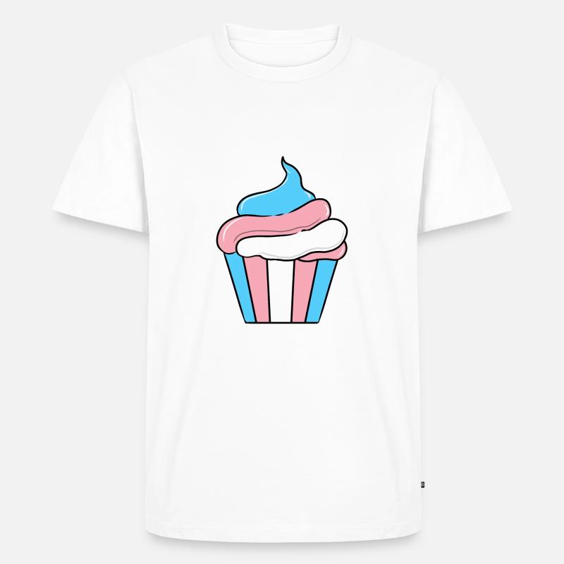 Trans Pride Cupcake - Männer Premium Bio T-Shirt - Weiß
