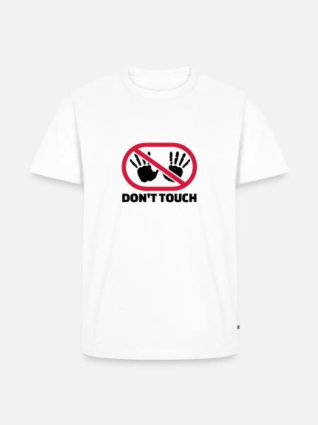 Don't touch - Men's Premium Organic T-Shirt - white