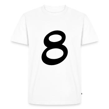 Eight - Men's Premium Organic T-Shirt - white - Front - Nico (187cm)