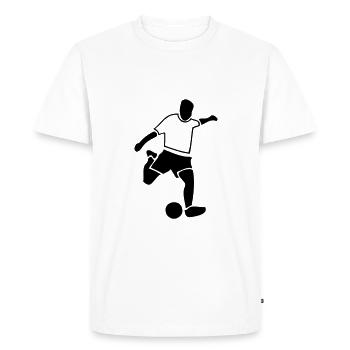 Soccer - T-shirt Premium bio Homme - blanc - Devant - Nico (187cm)